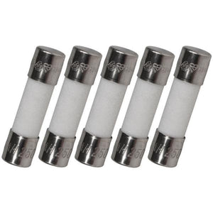Ceramic Fuses | 5x20mm | Slow Blow | Pack of 5 | 630mA